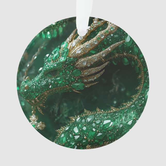 The Dragon on My Christmas Tree  Ornament (Front)