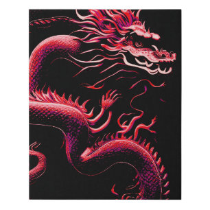 The Dragon Red Faux Canvas Print