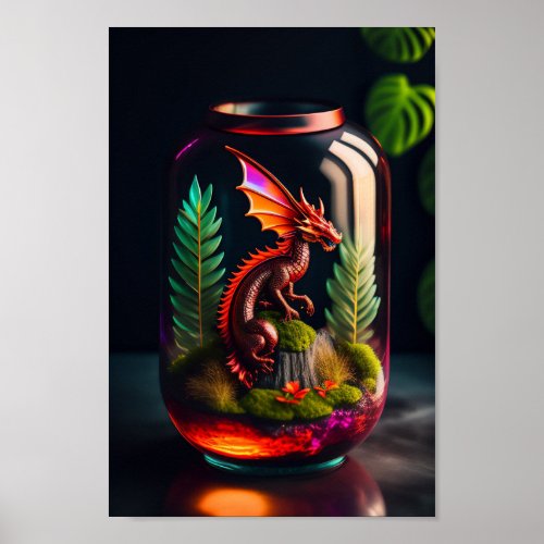 The Dragon Terrarium  Digital Art Print