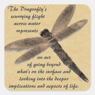 The Dragonfly's Flight Square Sticker