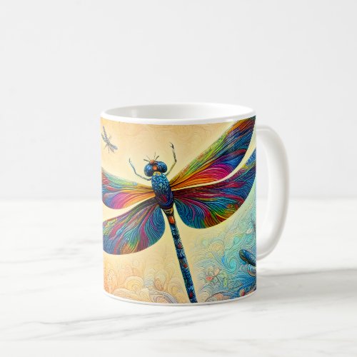 The Dragonflys Journey  Coffee Mug