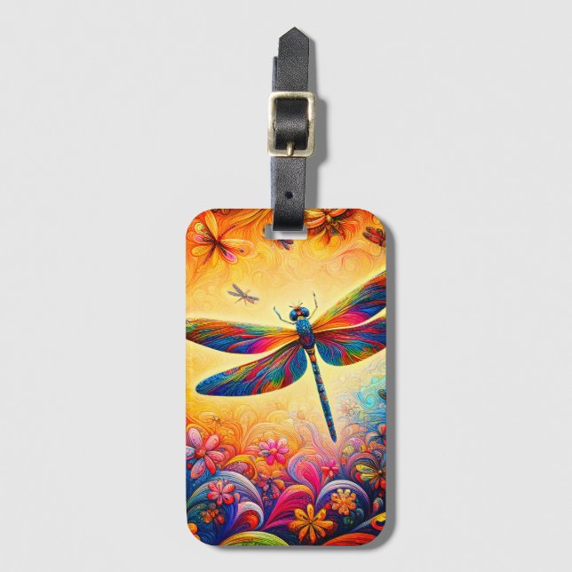 The Dragonfly's Journey  Luggage Tag (Front Vertical)