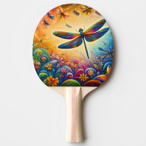 The Dragonflys Journey Ping Pong Paddle