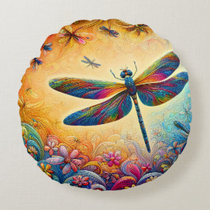 The Dragonfly's Journey Throw Pillow