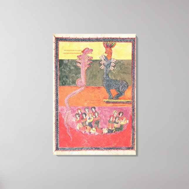 The Dragons, from the Girona Beatus Canvas Print (Front)