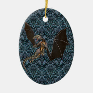 The Dragon's Lair Ceramic Ornament