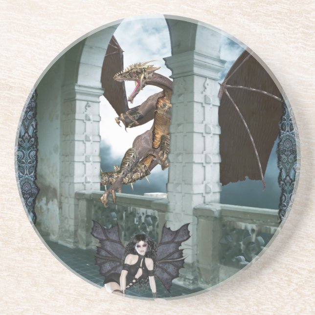 The Dragon's Lair Drink Coaster (Front)