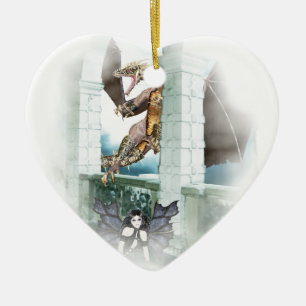 The Dragon's Lair Vignette Ceramic Ornament