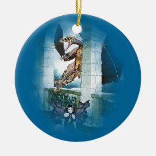 The Dragon's Lair Vignette Ceramic Ornament