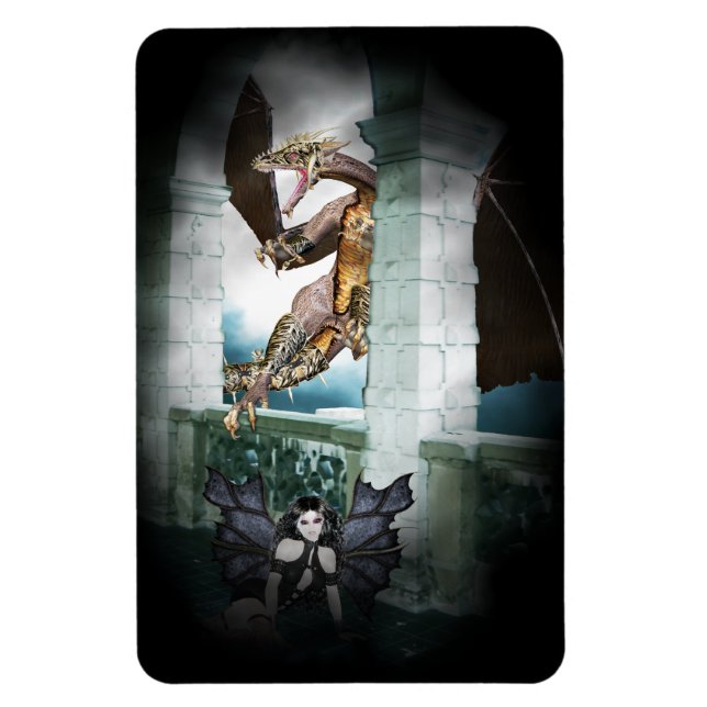 The Dragon's Lair Vignette Magnet (Vertical)