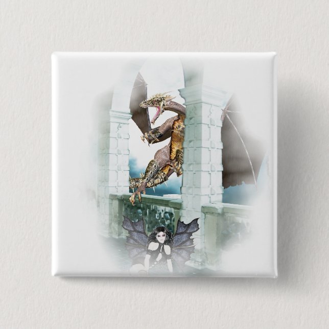 The Dragon's Lair Vignette Pinback Button (Front)