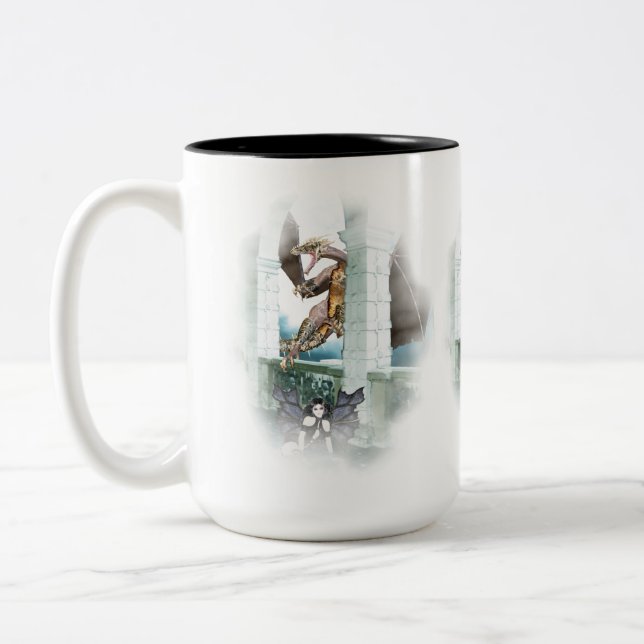 The Dragon's Lair Vignette Two-Tone Coffee Mug (Left)
