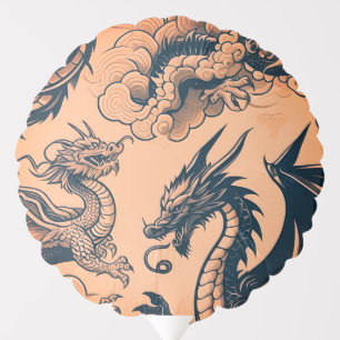 The Dragons War Orange Skies Balloon
