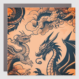 The Dragons War Orange Skies Car Magnet