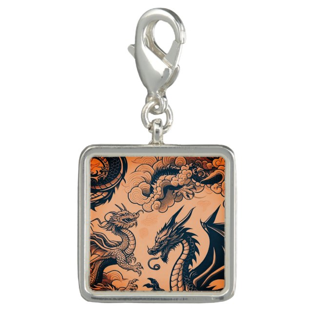 The Dragons War Orange Skies Charm (Front)
