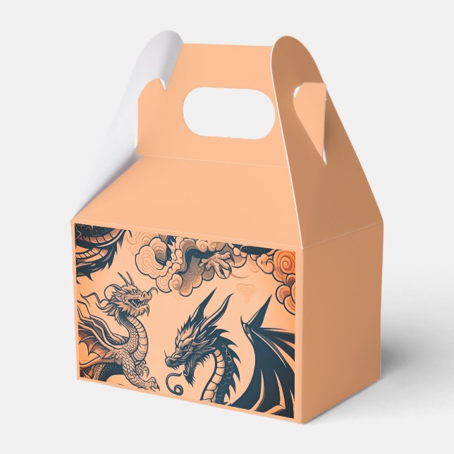 The Dragons War Orange Skies Favor Boxes (Front Side)