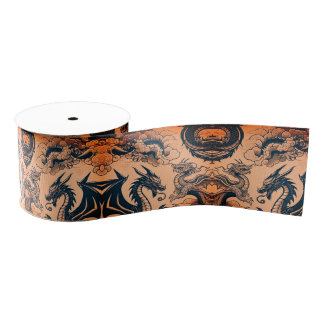 The Dragons War Orange Skies Grosgrain Ribbon