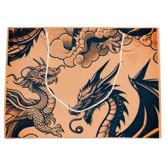 The Dragons War Orange Skies Large Gift Bag