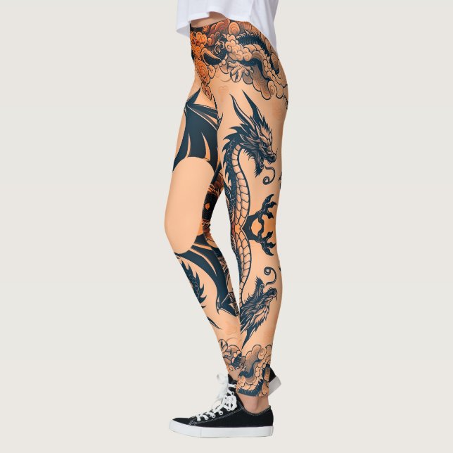 The Dragons War Orange Skies Leggings (Left)
