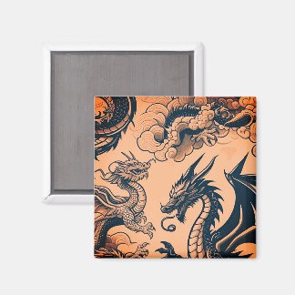 The Dragons War Orange Skies Magnet