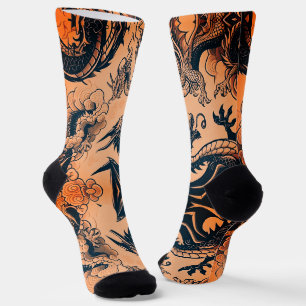 The Dragons War Orange Skies Socks