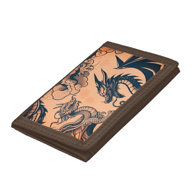 The Dragons War Orange Skies Trifold Wallet (Bottom)