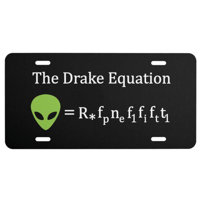 The Drake Equation License Plate (Front)
