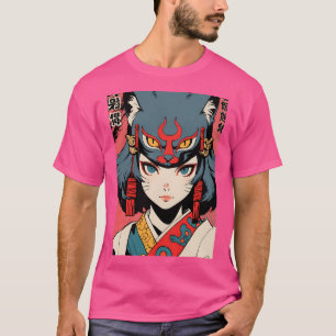 The Dramatic Cat Poster 80S Anime Japan Kabuki Nek T-Shirt