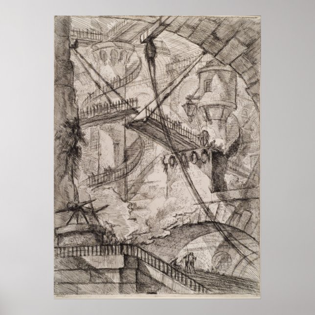 The Drawbridge, Giovanni Battista Piranesi Poster (Front)