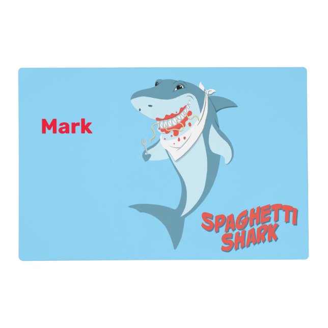The Dread Spaghetti Shark Personalized Placemat (Front)