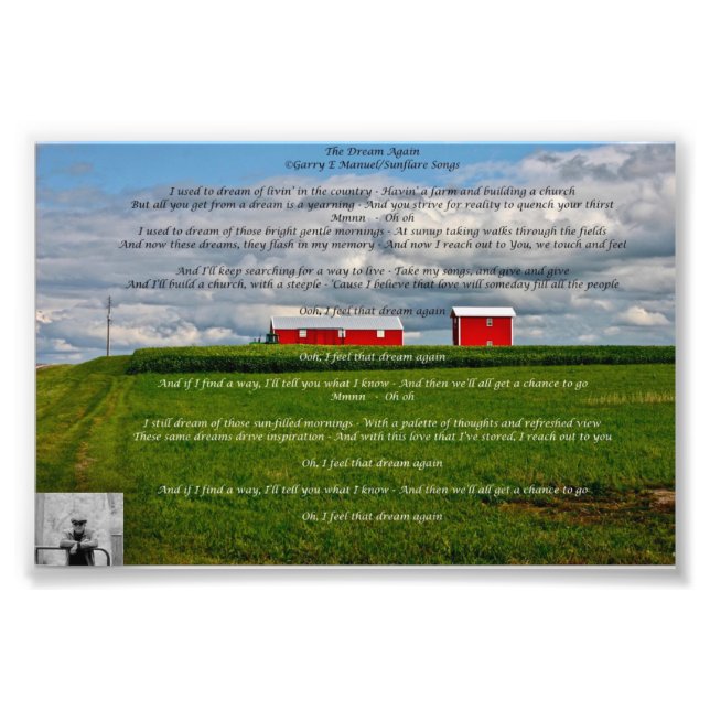 The Dream Again - Lyric Photo Print (Front)