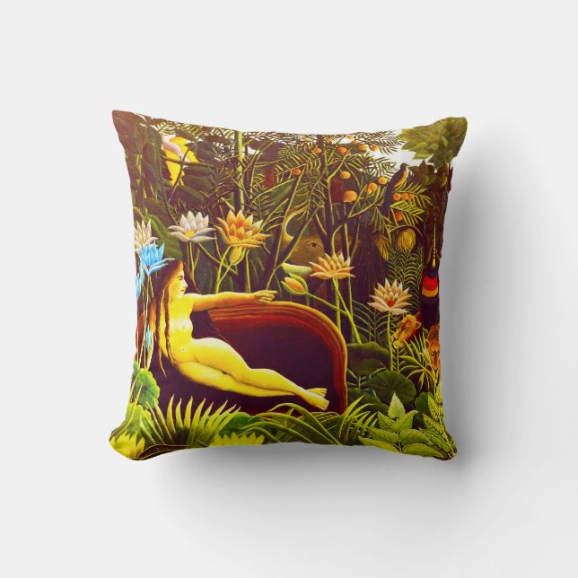 The Dream, by Henri Rousseau Throw Pillow (Front)