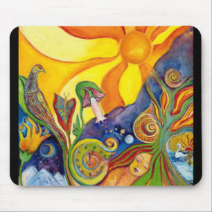 The Dream Fantasy Art Modern Psychedelic Surreal Mouse Pad