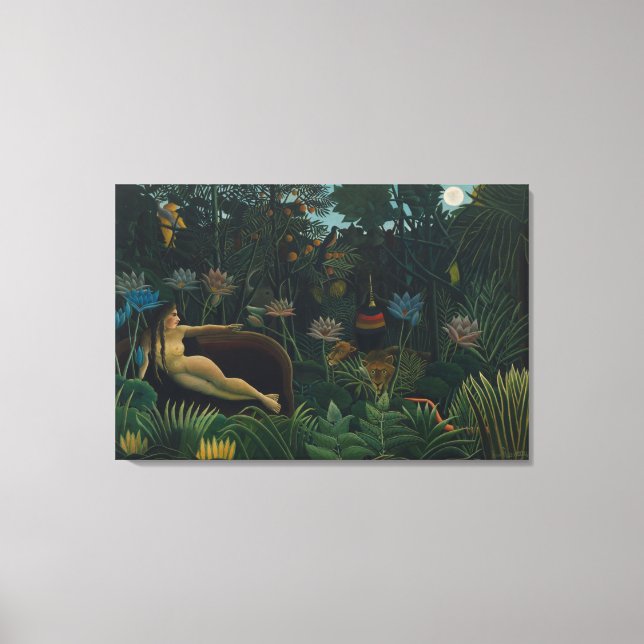 The Dream (Le Reve Exotique) by Henri Rousseau Canvas Print (Front)