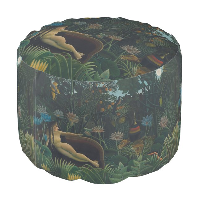 The Dream (Le Reve Exotique) by Henri Rousseau Pouf (Angled Back)