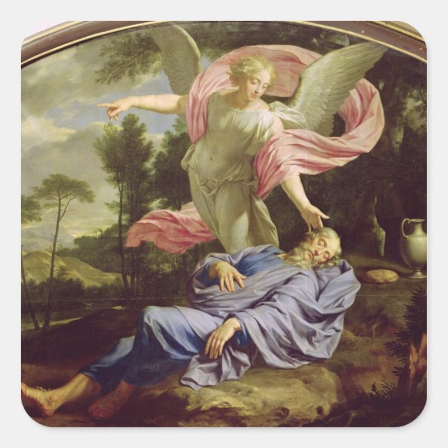 The Dream of Elijah, 1650-55 Square Sticker (Front)