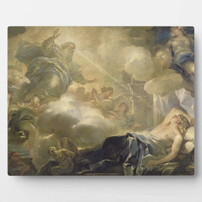 The Dream of Solomon, c.1693 (oil on canvas) Plaque (Front)