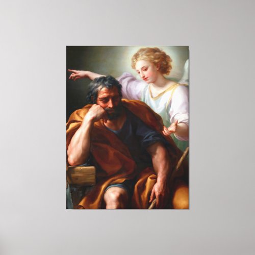 The Dream of St Joseph by Mengs 1774 Canvas Print