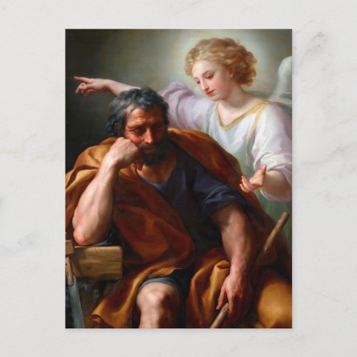 The Dream of St Joseph by Mengs 1774 Postcard