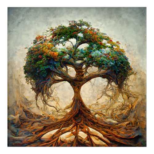 The dream tree from roots acrylic print