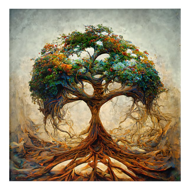 The dream tree from roots acrylic print (Front)