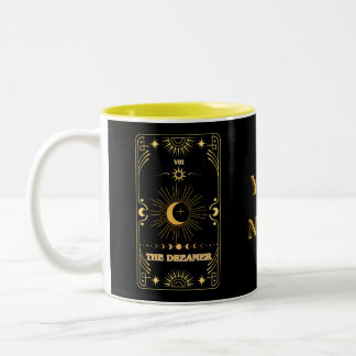 The Dreamer Gold Celestial Tarot Card Astrological Two-Tone Coffee Mug