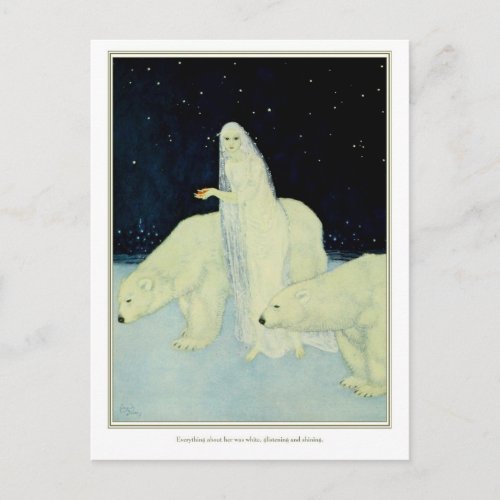 The Dreamer of Dreams White Glistening  Shining Postcard