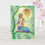 The Dreamer Watercolor Flower Fairy Art Card