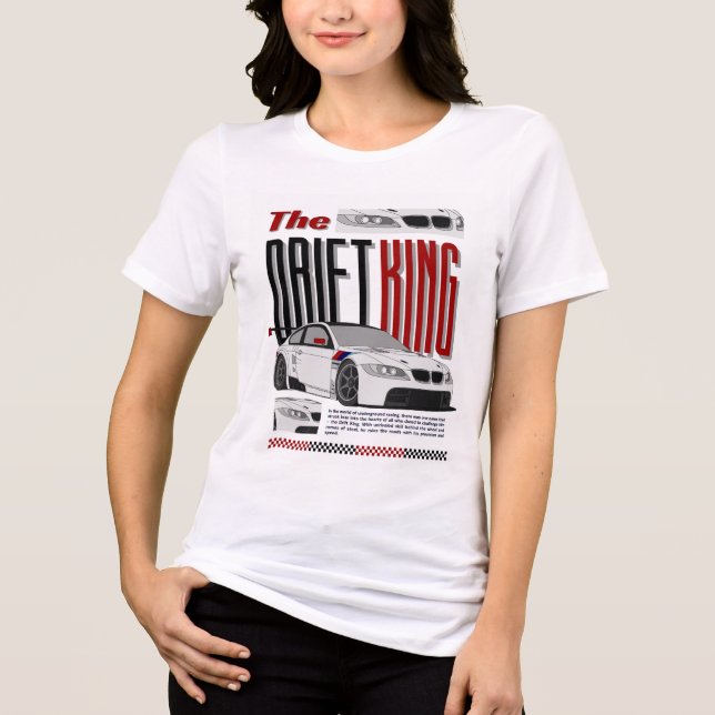 The Drift King – Master of Underground Racing Tri-Blend Shirt (Front)