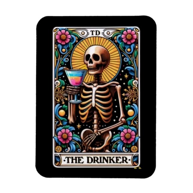 The Drinker Tarot Card Magnet (Vertical)