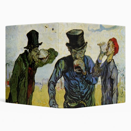 The Drinkers by Vincent van Gogh 3 Ring Binder