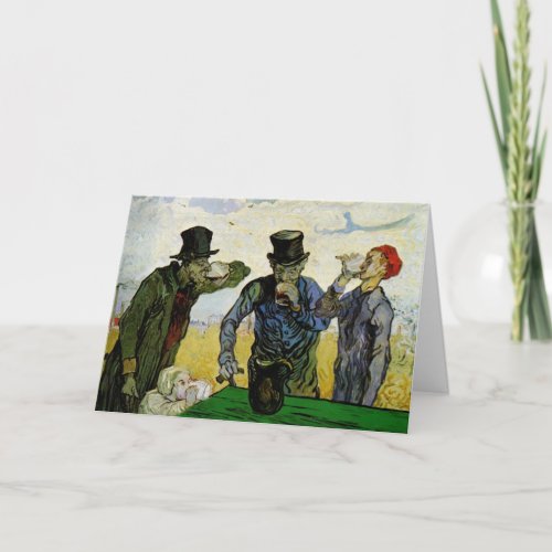 The Drinkers by Vincent van Gogh Card