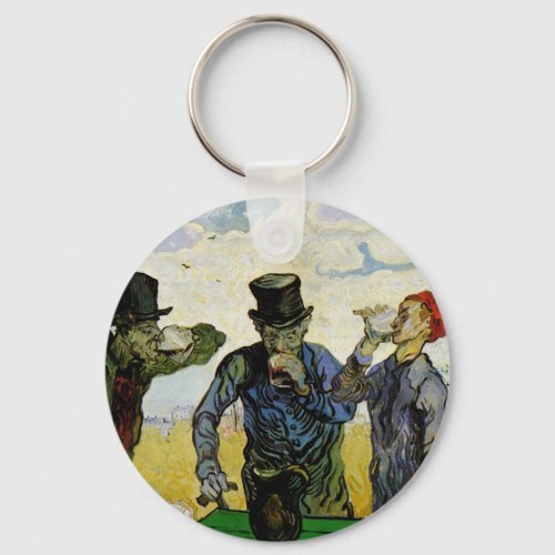 The Drinkers by Vincent van Gogh Keychain