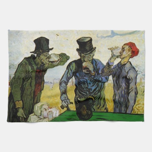 The Drinkers by Vincent van Gogh Kitchen Towel